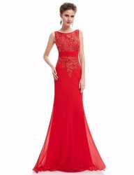  Красное вечернее платье в пол 3