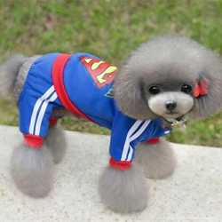 Одежда для домашних животных флисовая кофта с капюшоном стиль Superman 1