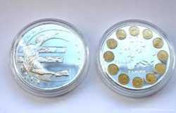 Сувенирная монета 10 ANS YEARS JAHRE (10 лет ЕВРОСОЮЗУ).