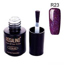 Гель-лак для ногтей маникюра 7мл Rosalind, шиммер, R23 фиолетовый